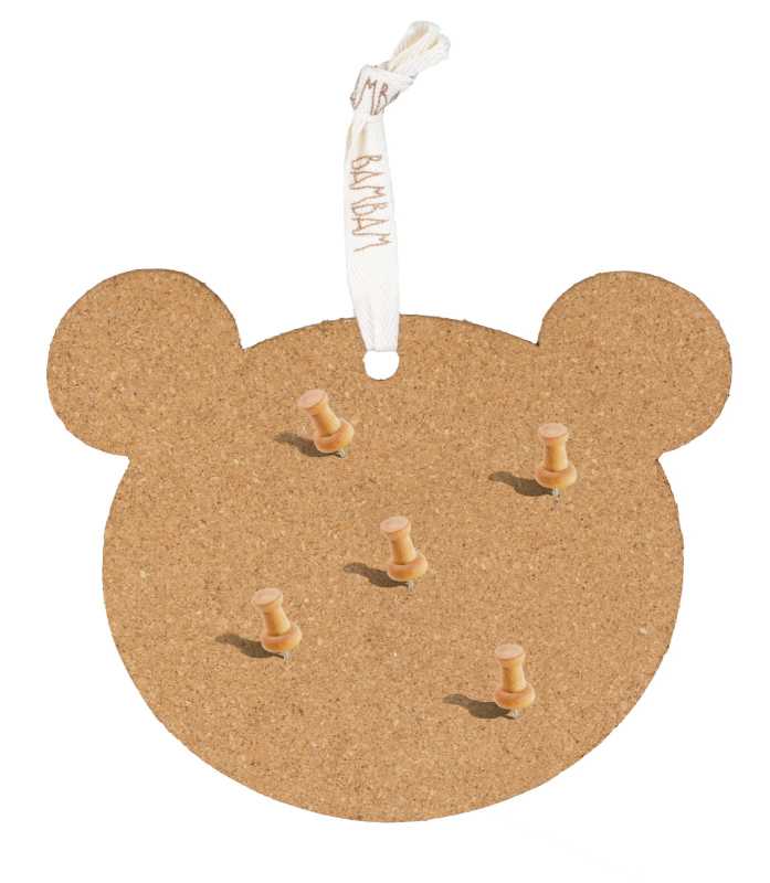 Korkbär Pinnwand mit 5 Pins
